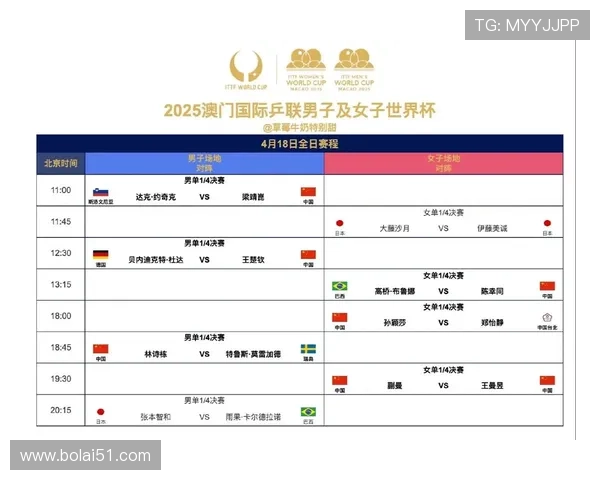 澳门乒乓球公开赛直播时间表及赛程安排详解